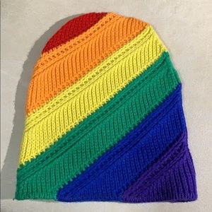 Burberry Rainbow Stripe Wool &Cashmere Knit Beanie